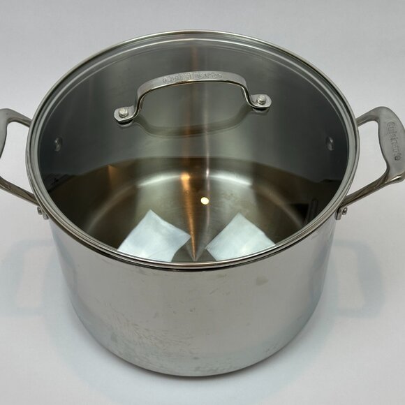 Cuisinart Chef’s Classic 10 Qt Stainless Steel Covered Stockpot 76610-26G EXC - Picture 3 of 14